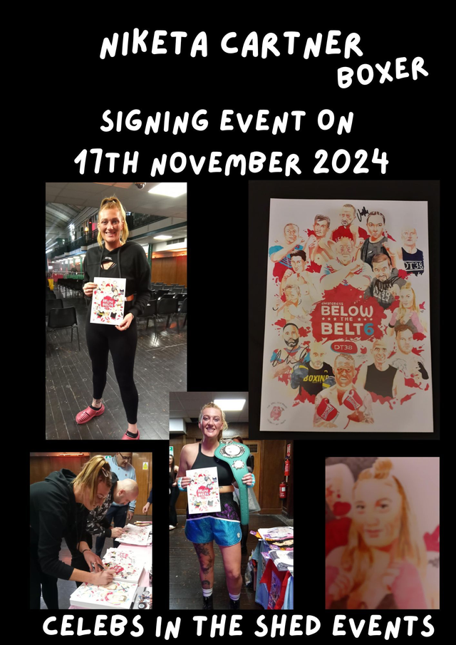 Niketa Cartner Limited Edition Signed A4 Portrait Print At Boxing Signing On 17th November 2024 BUY NOW