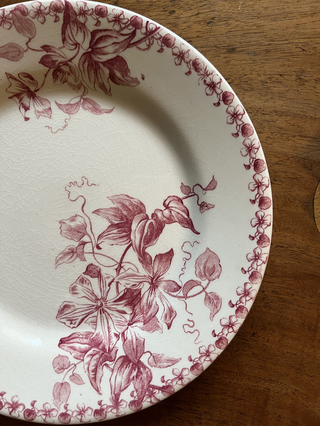 BORDEAUX - Duo d'assiettes plates modèle Bordeaux de la manufacture de Gien - Terre de Fer