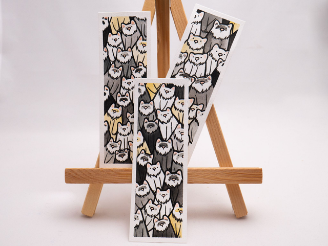 FRETKI zakładka do książki, ręcznie malowana akwarela