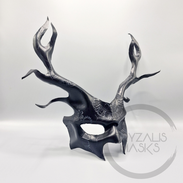 Black UV stag mask