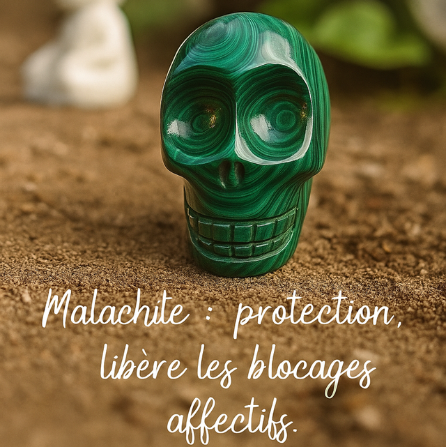 Crâne malachite