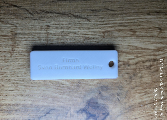 Personalisierter Schlüsselanhänger (Text)