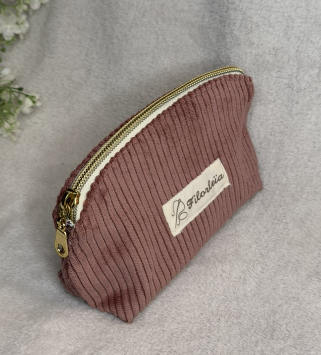 Trousse XS Vieux Rose Fleur