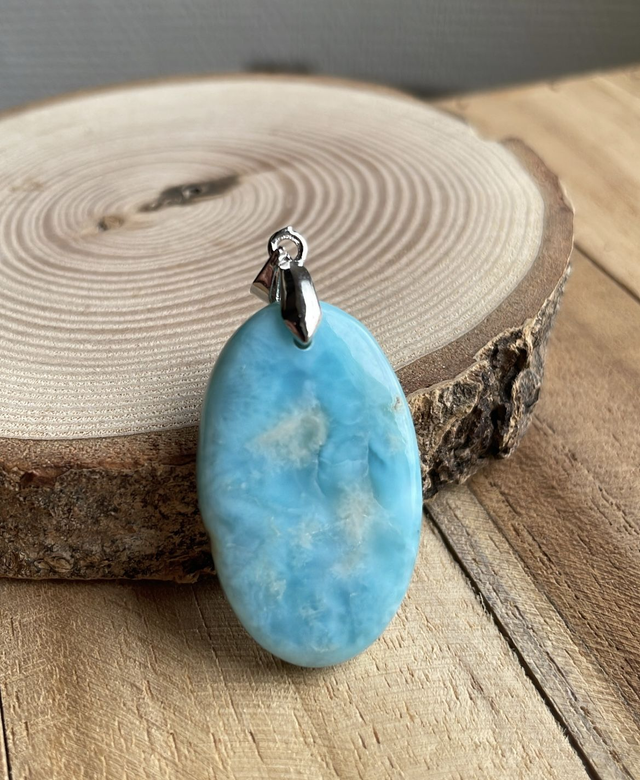 Pendentif LARIMAR Ovale