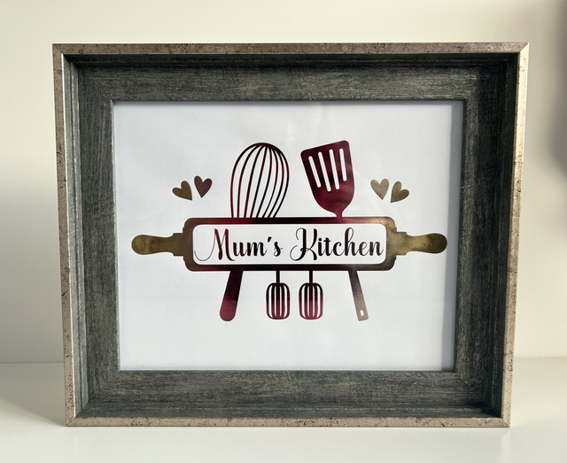 Mum&#039;s Kitchen 8x10 Foiled Picture Frame 