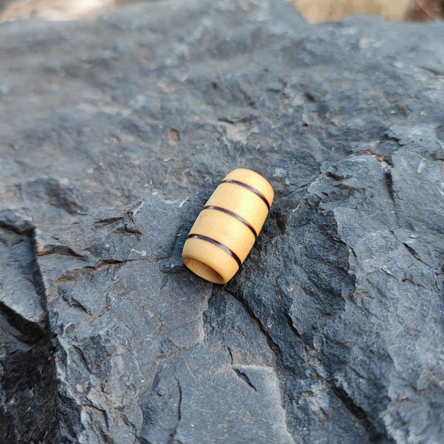 Perle Tube en Bois de Buis