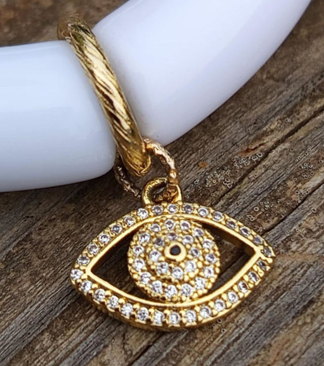 Bracelet perles tubes incurvées acrylique Sara Ki Jyoti