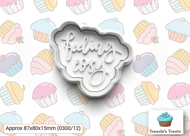 Feeling Cosy Fondant/cookie stamp with cutter 