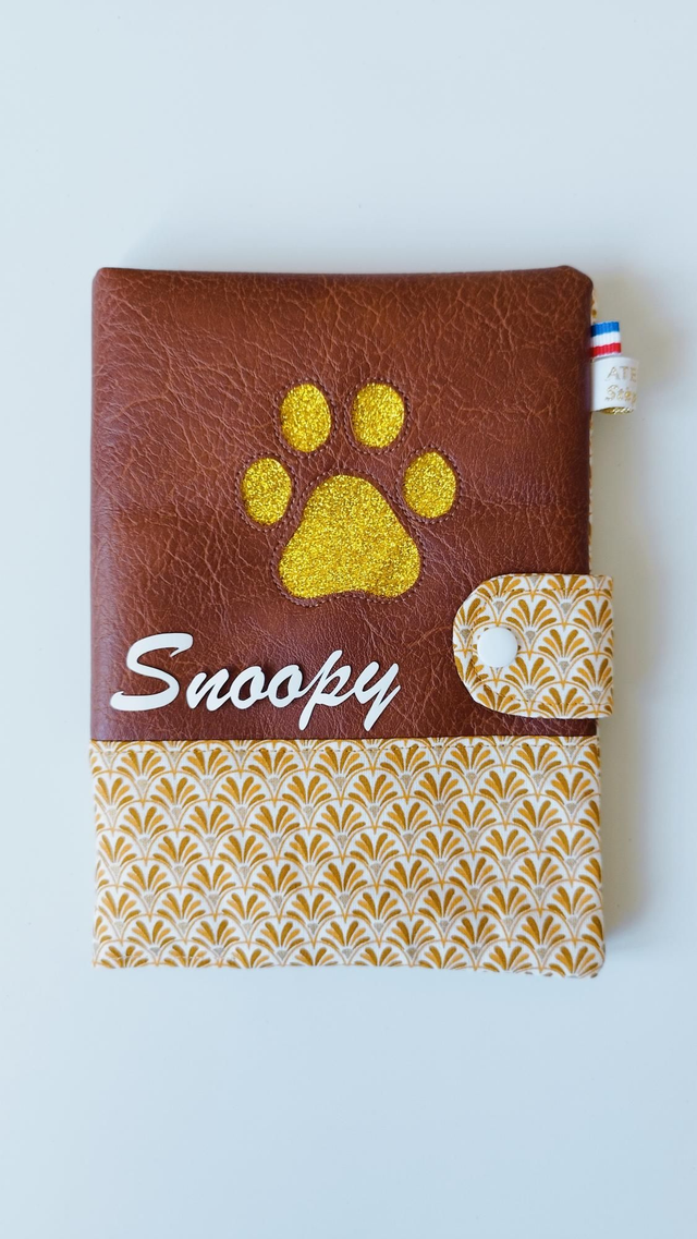 Protège carnet de santé personnalisé pour animal de compagnie * Collection Malaga *