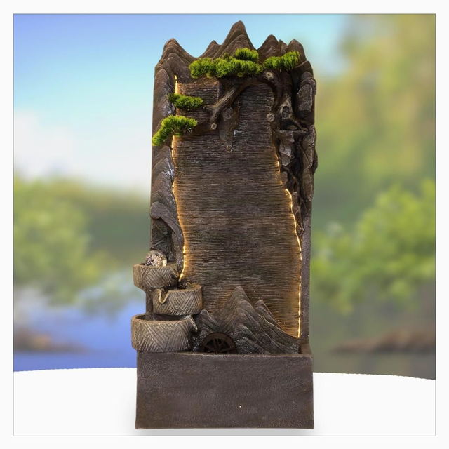 "Mur d'eau XL" - Fontaine en résine 145 cm