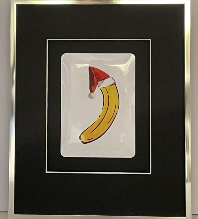 Weihnachtsbanane - Thomas Baumgärtel gerahmt 