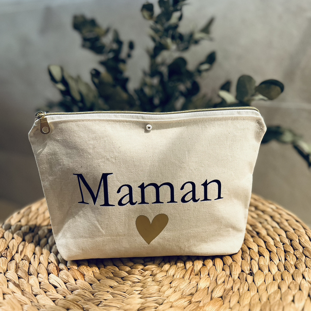 Pochette à fermeture dorée "Maman"