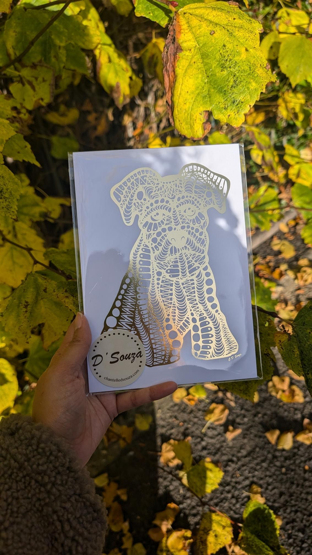 Schnauzer Foil Print