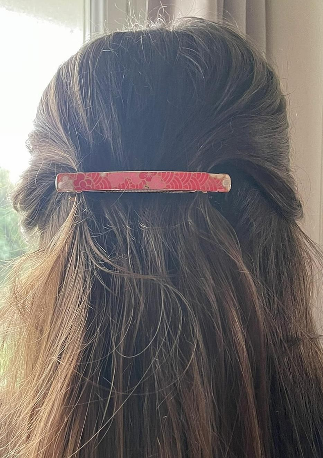 Barrette en Papier Japonais - Élégance et Lumière 