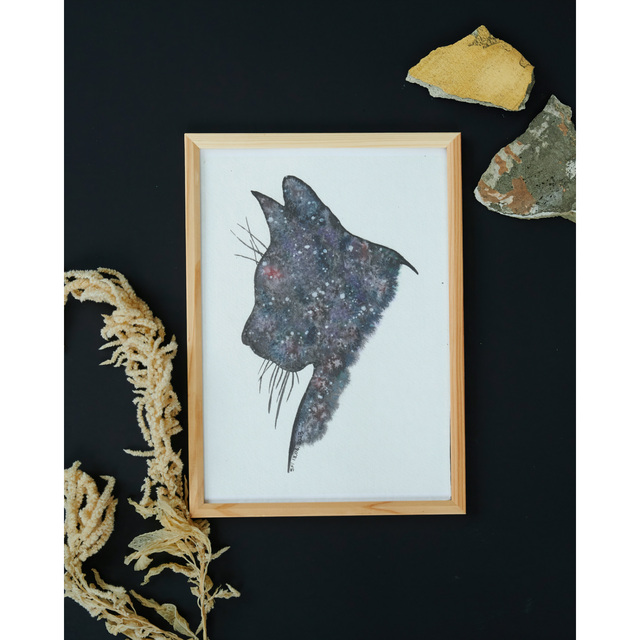 Tête de chat nuit étoilée