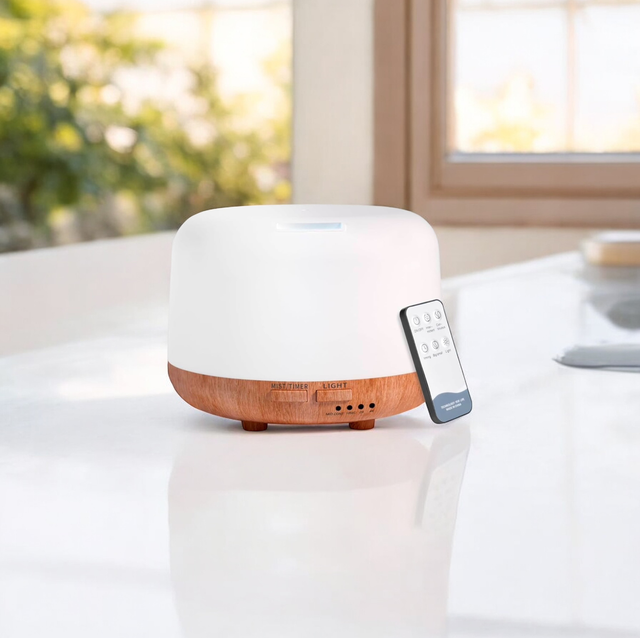 White &amp; Wood Effect Electric Mist Diffuser