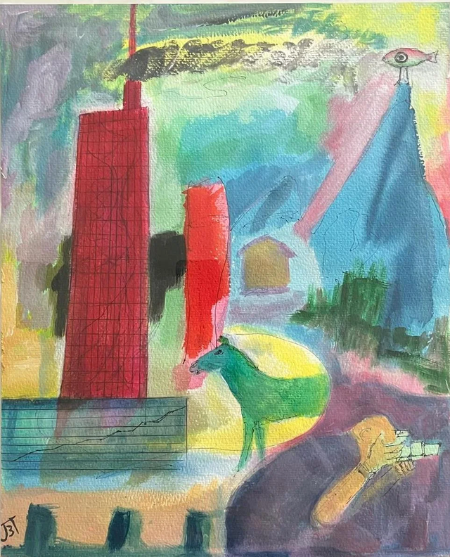 29 Acrylic on paper (framed) 43cm x 35cm