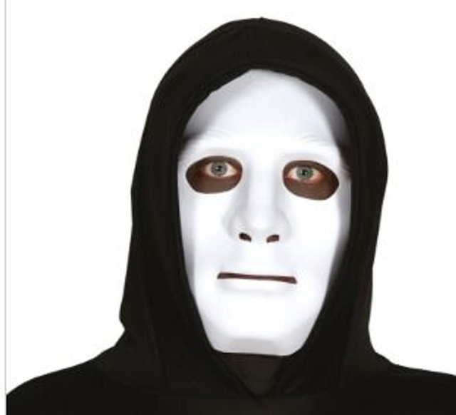 HALLOWEEN ,  2658 MASCHERA BIANCA PVC