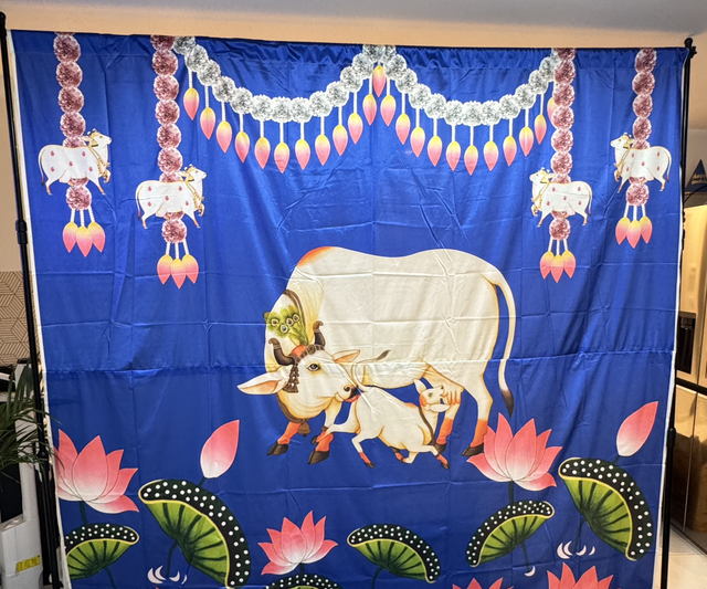 Cow Pichwai backdrop 8*8 size 