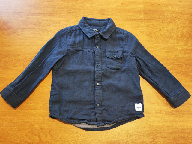 Chemise bleu foncé en 2 ans