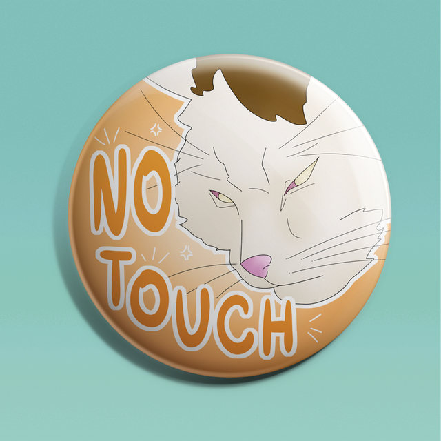 No Touch Cat Badge