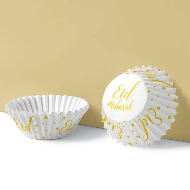 Eid Cupcake Case - Gold star (50 pcs)