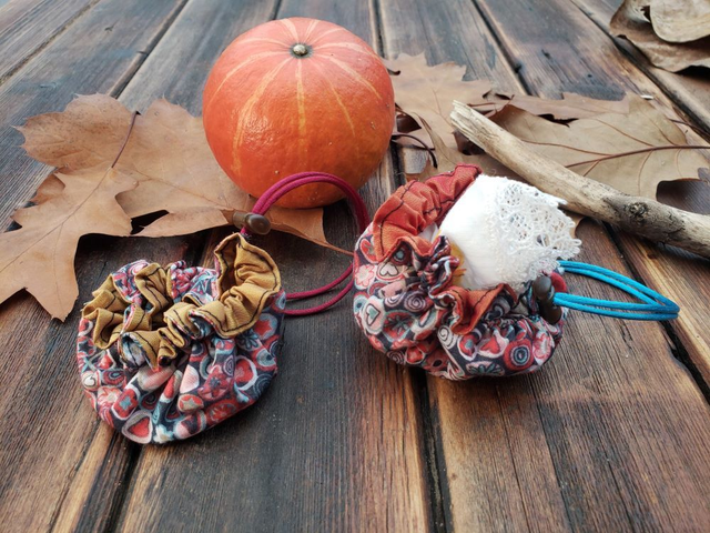 Pochette bourse -- Rose coeur