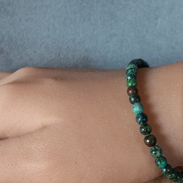 Bracelet ajustable en Turquoise africaine