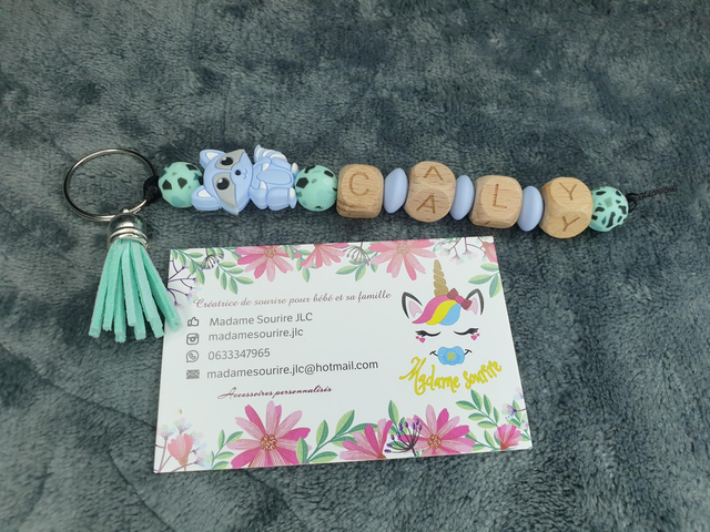 Porte Clés 1 Branche Raton Laveur 