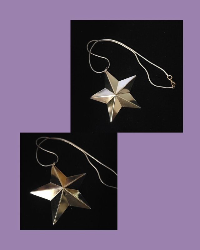 Gold Star Short Necklace