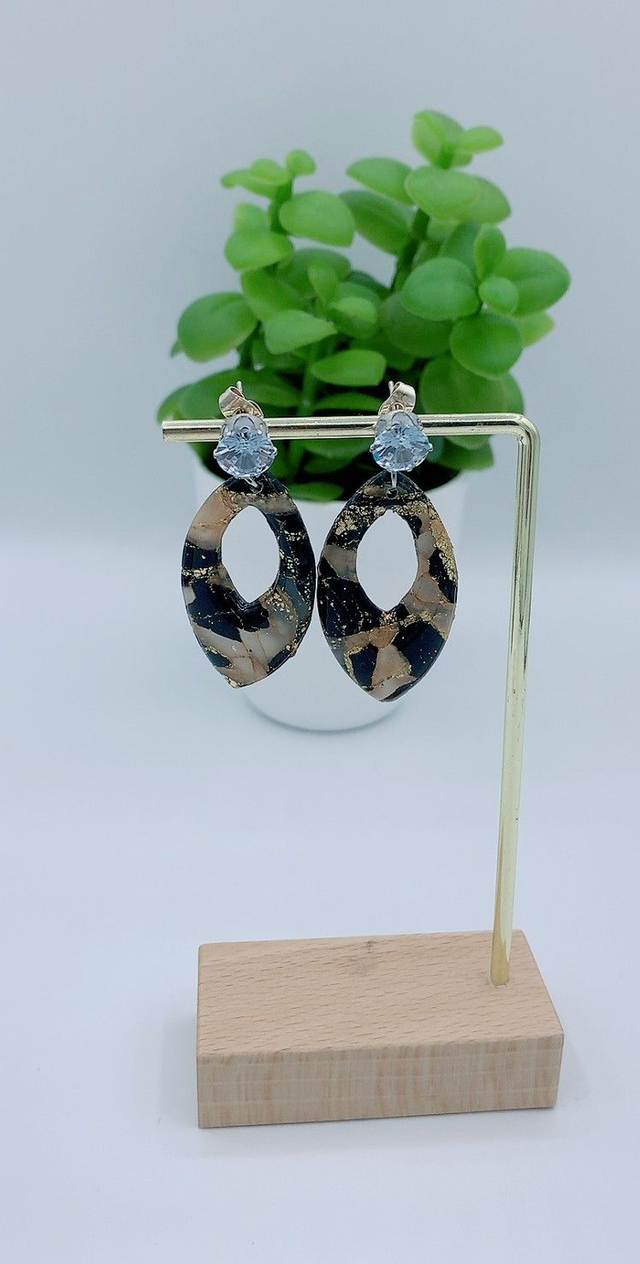 Boucles d'Oreilles "Reflet d'Ebène"