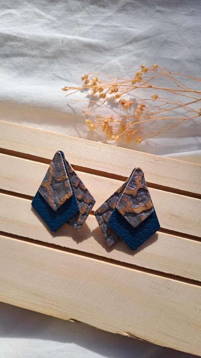 Boucles d'oreilles en matières végétales 