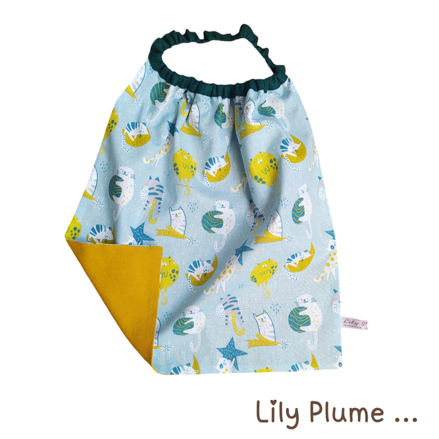 Serviette élastiquée chats rêveurs