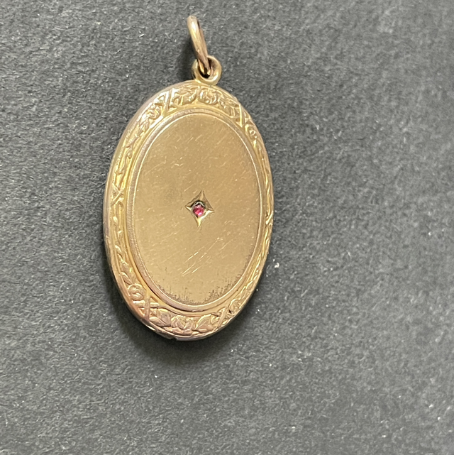 Jugendstil Medaillon Amulett Doublégold