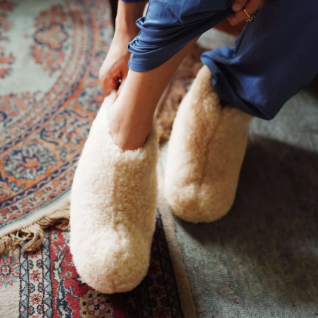 Chaussons naturels en laine mérinos 