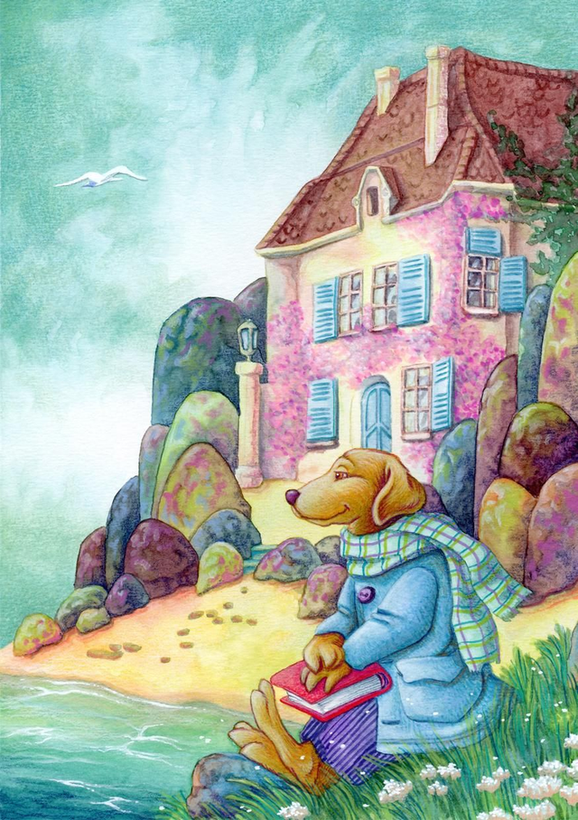 08 la maison sur la plage A4 print 