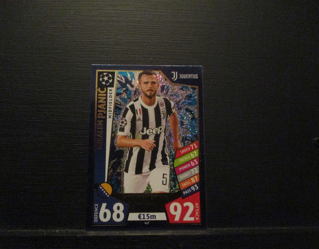 Miralem Pjanic - UEFA Champions League Match Attax 2017/18 Original Trading Card #417
