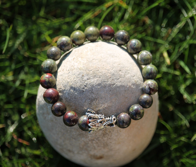 Bracelet jaspe sang de dragon