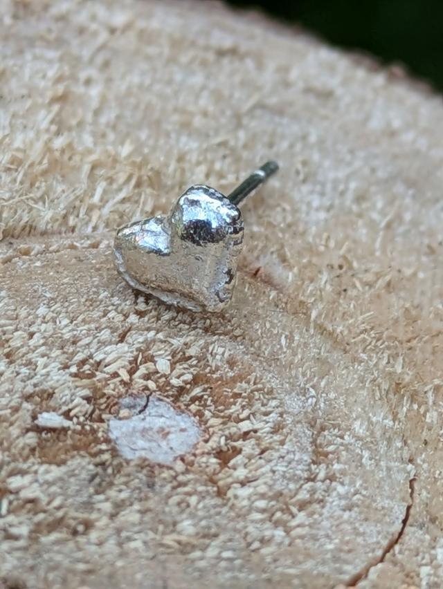 Small Pillow Heart Earrings