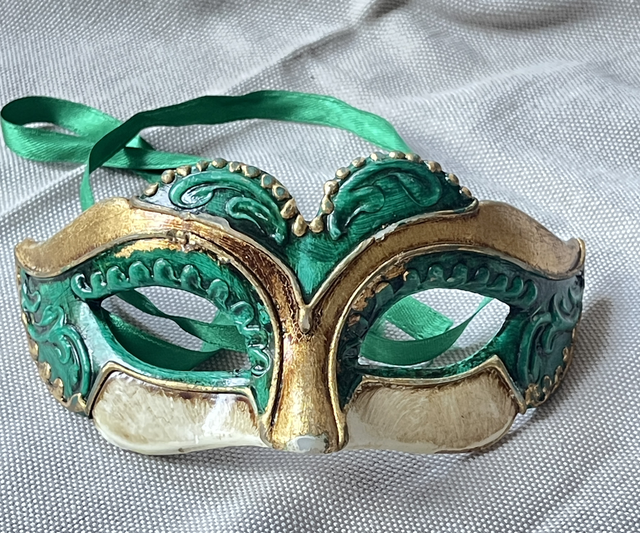 Echte venezianische grüne Maske 