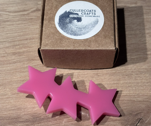 Pink star hair clip