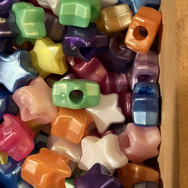 Pearl Effect Star Beads