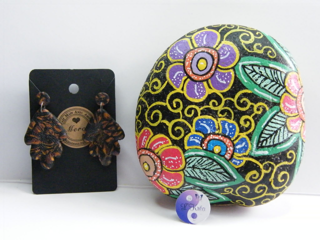 Feuilles Noir/Marron/Doré