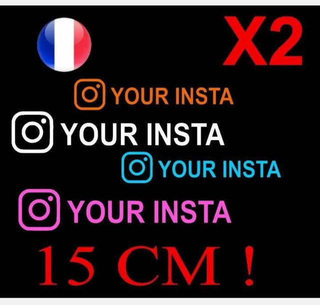 Stickers insta 15cm x2