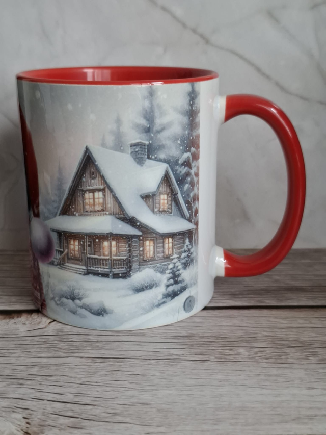 Mug noir shitzu de Noël