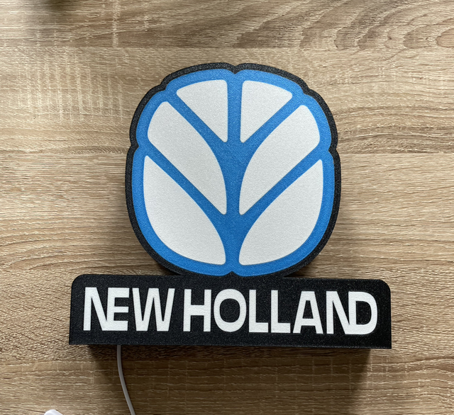 USB LED powered New Holland Tractor logo light box 