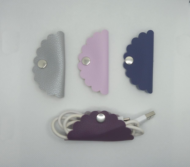 Faux Leather Cable Tidy Organiser