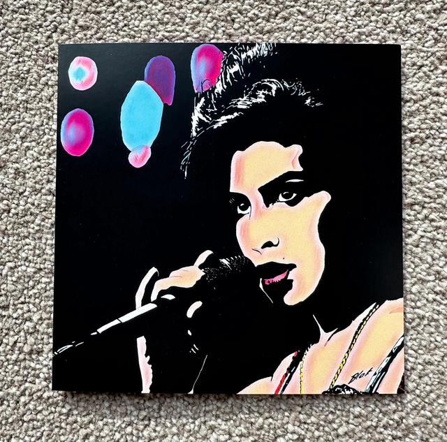 Amy Winehouse - Single Square Greetings Card, White Envelope, Blank Inside, Recyclable Wrap, Professionally Printed