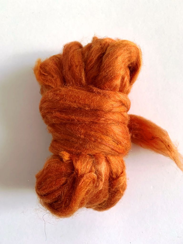 Sari Silk Roving, Orb, For Spinning, Felting and Paper Making, 20g  