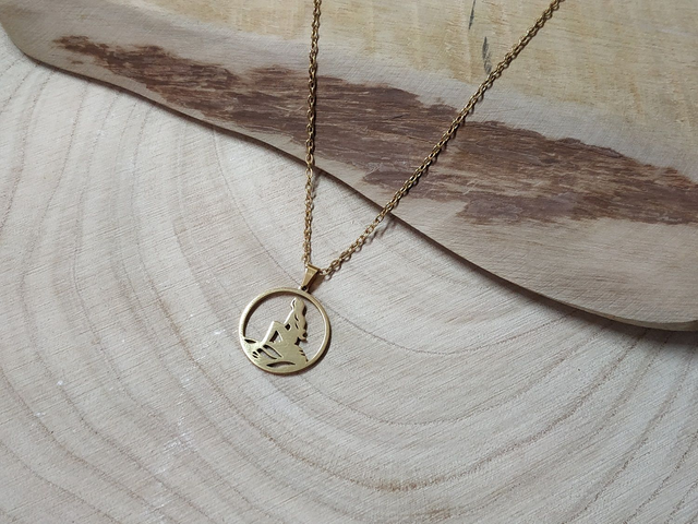 Collier pensée positive doré